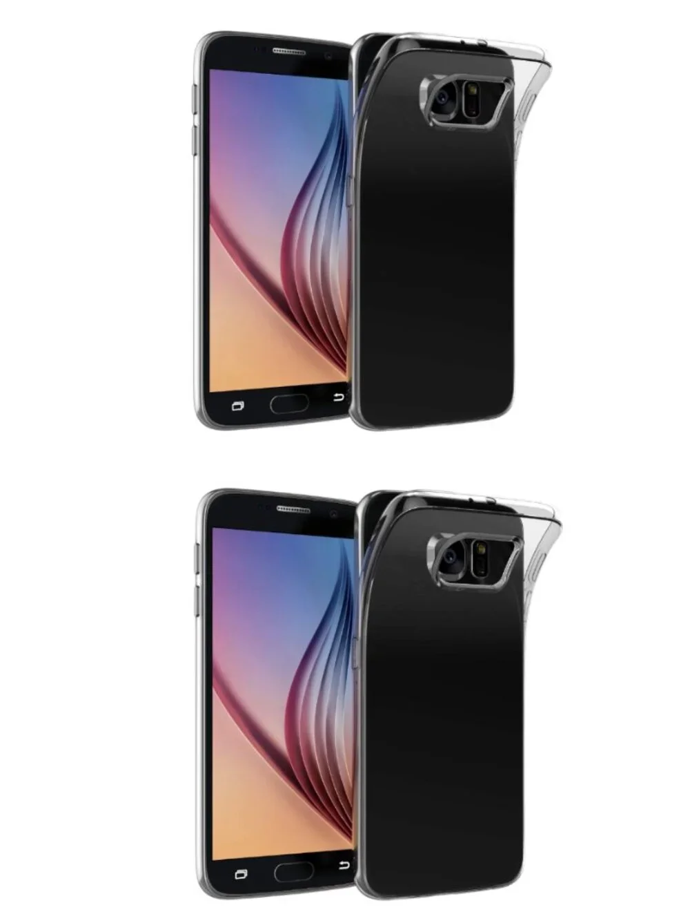 2 NEW Samsung Galaxy S6 Case Clear Transparent Slim Scratch Resistant TPU Cover